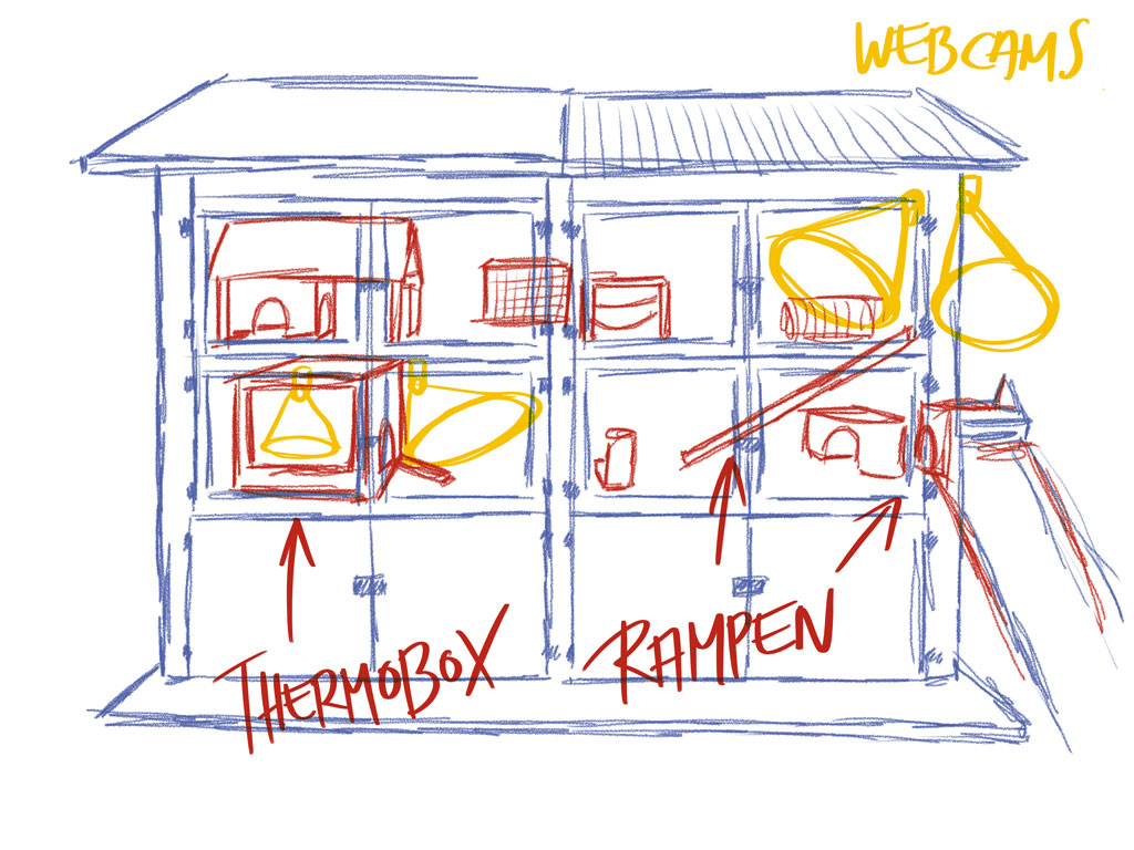 Diagram of the hutch